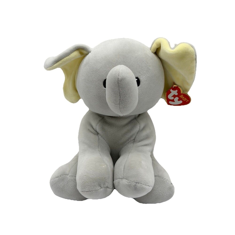 Ty Baby Bubbles the Elephant Plush Gray Stuffed Animal Toy 9"